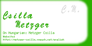 csilla metzger business card